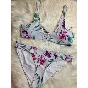 TiniBikini Floral White Bikini, XL
